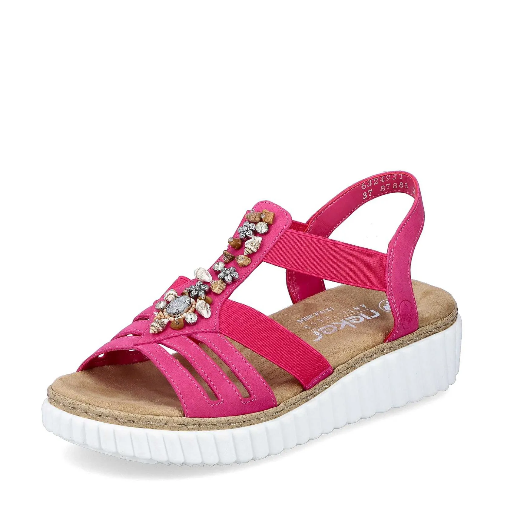 Rieker Women'S Wedge Sandals Pink