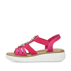 Rieker Women'S Wedge Sandals Pink