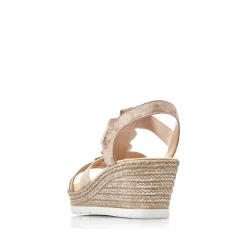 Rieker Women'S Wedge Sandals Old Pink