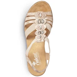 Rieker Women'S Wedge Sandals Old Pink