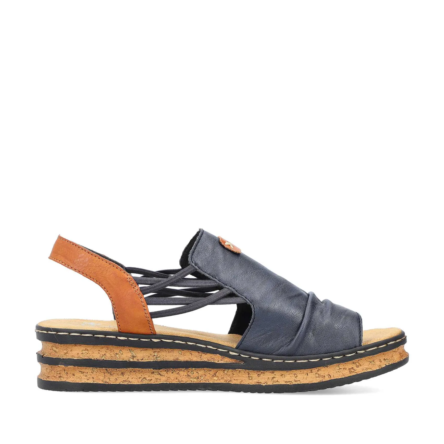 Rieker Women'S Wedge Sandals Pacific Blue