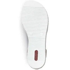 Rieker Women'S Wedge Sandals Chestnut Brown