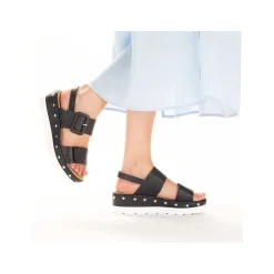 Rieker Women'S Wedge Sandals Navy Blue