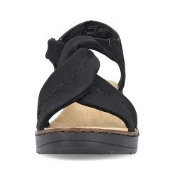 Rieker Women'S Wedge Sandals Jet Black