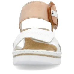Rieker Women'S Wedge Sandals Snow White Peach