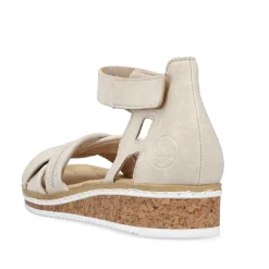 Rieker Women'S Wedge Sandals Light Beige