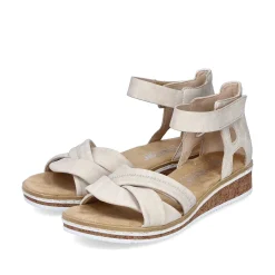 Rieker Women'S Wedge Sandals Light Beige
