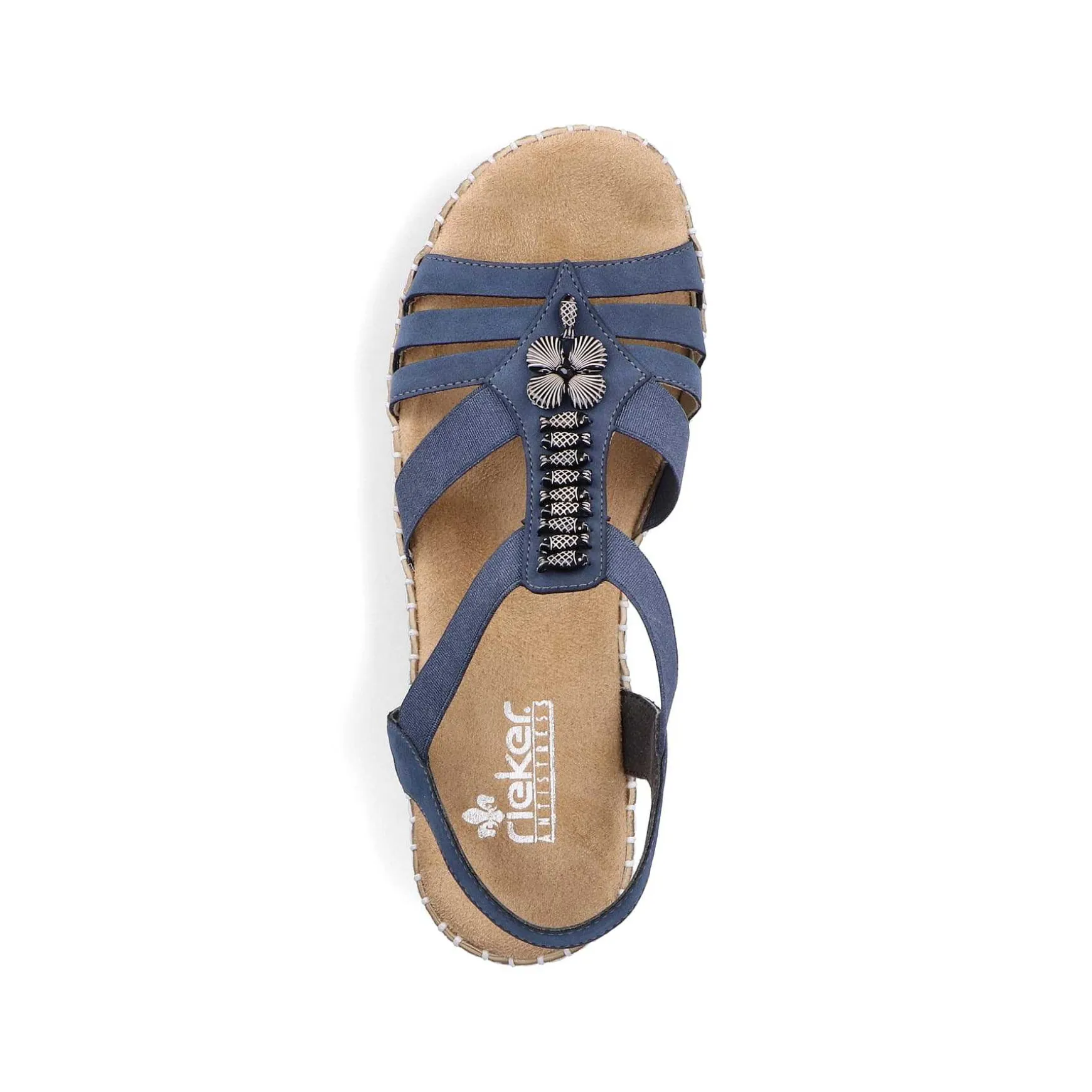 Rieker Women'S Wedge Sandals Pacific Blue