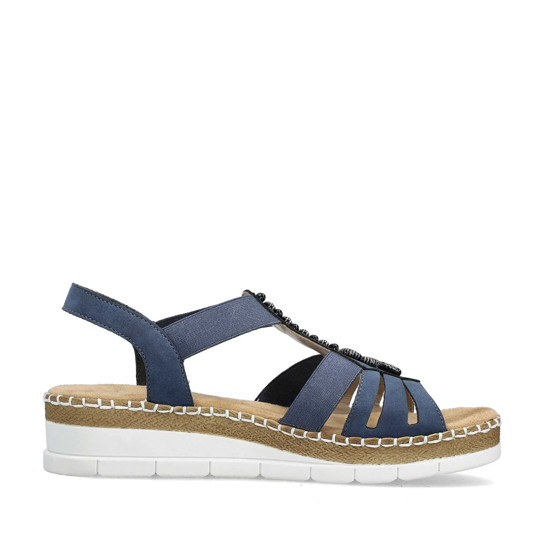 Rieker Women'S Wedge Sandals Pacific Blue