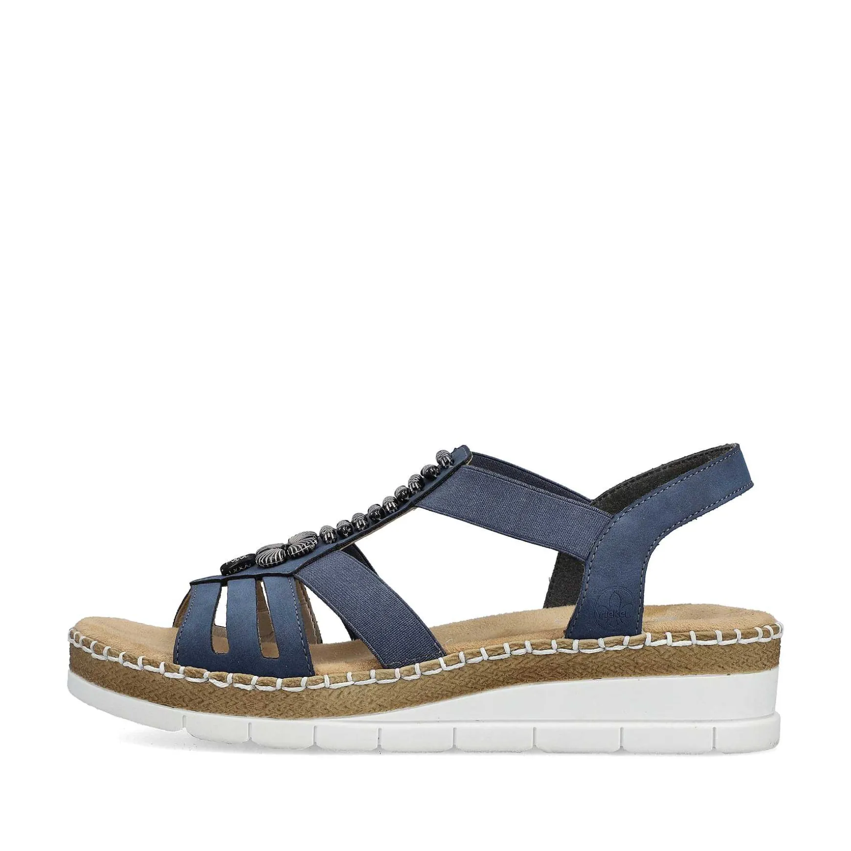 Rieker Women'S Wedge Sandals Pacific Blue