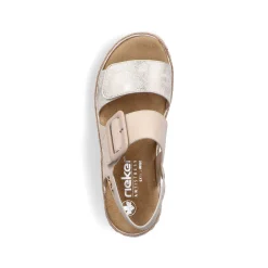 Rieker Women'S Wedge Sandals Light Beige