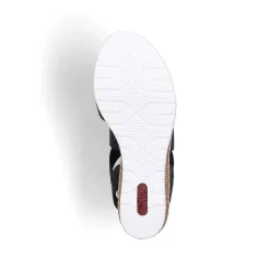 Rieker Women'S Wedge Sandals Jet Black