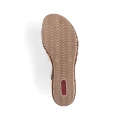 Rieker Women'S Wedge Sandals Cream Beige