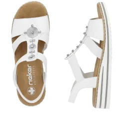 Rieker Women'S Wedge Sandals Pure White