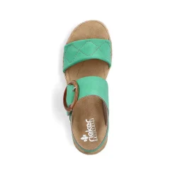 Rieker Women'S Wedge Sandals Leaf Green