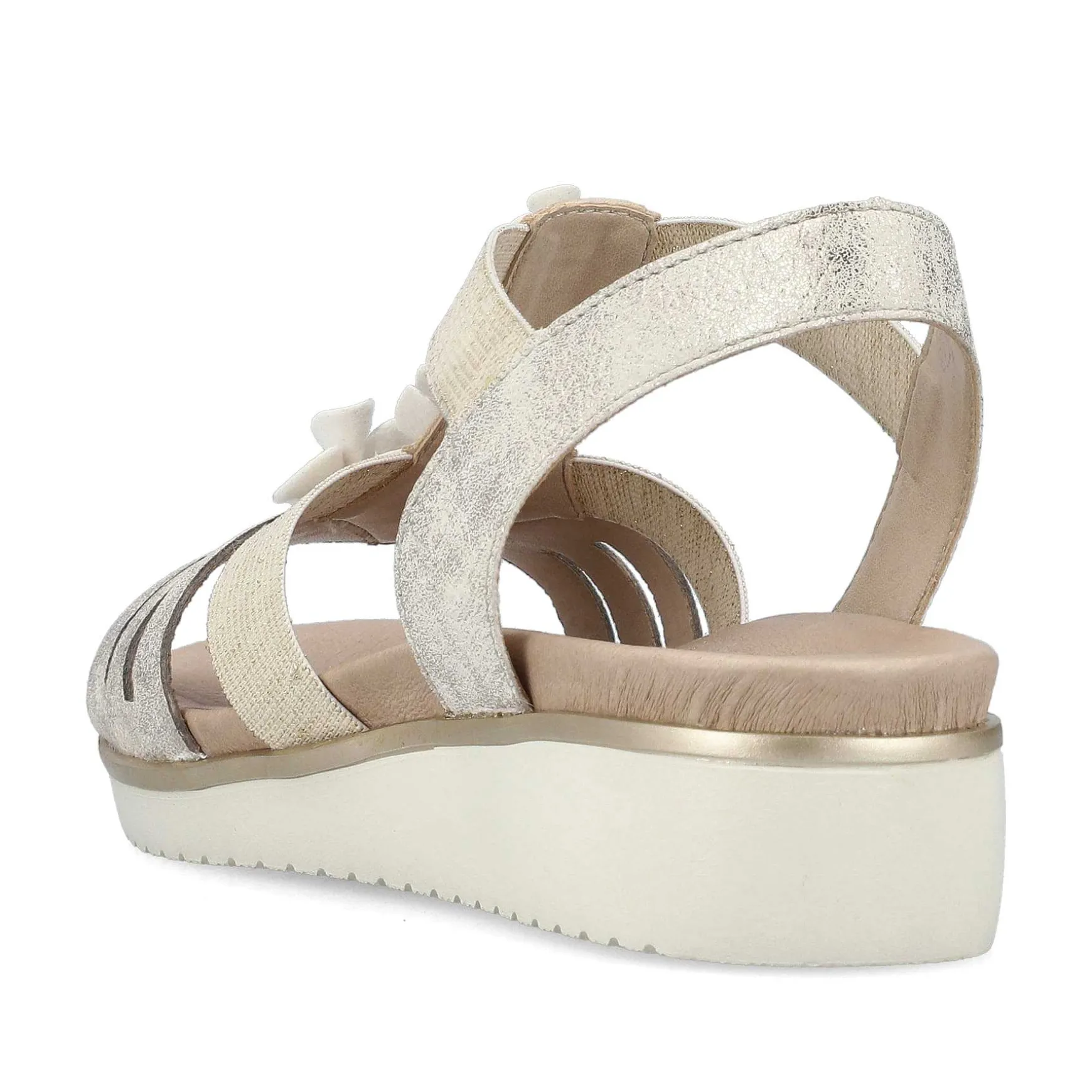 Rieker Women'S Wedge Sandals Light Beige
