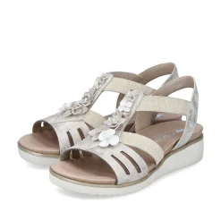 Rieker Women'S Wedge Sandals Light Beige