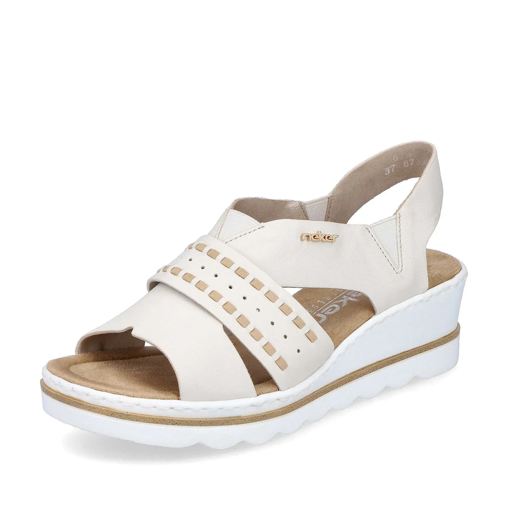 Rieker Women'S Wedge Sandals Light Beige