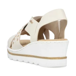 Rieker Women'S Wedge Sandals Light Beige